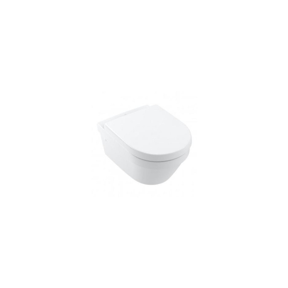 Villeroy & Boch Architectura Combi-Pack Miska WC wisząca DirectFlush bez kołnierza z deską wolnoopadającą 53x37 cm CeramicPlus biały - 796935_O1
