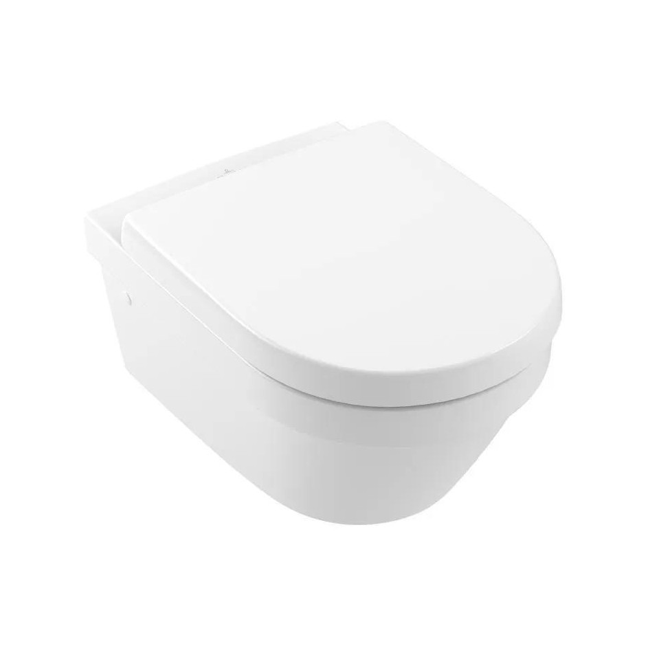 Villeroy & Boch Architectura Zestaw Miska WC wisząca bezrantowa biała + Deska do WC (4694R001 + 98M9C101) - 817707_O1
