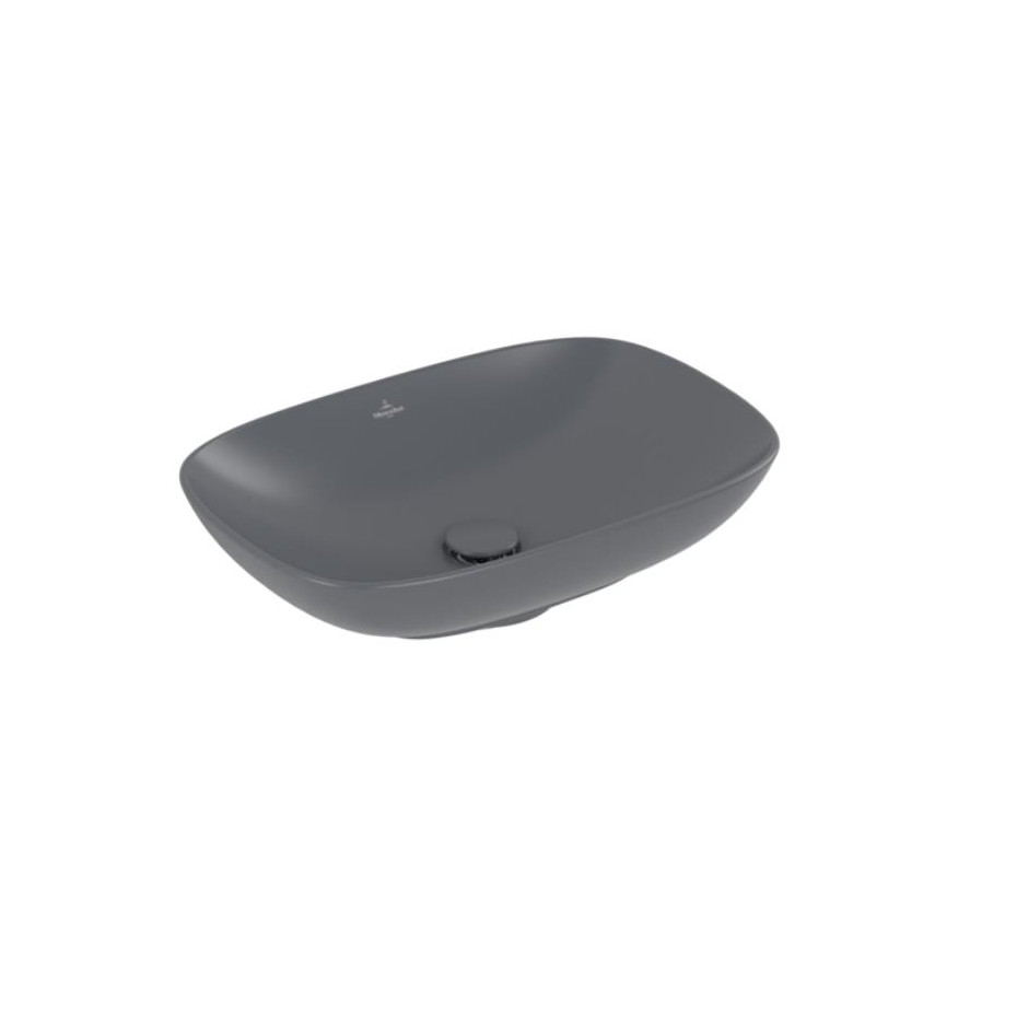 Villeroy & Boch Loop & Friends Umywalka stojąca na blacie 560 x 380 x 120 mm Graphite CeramicPlus - 828229_O1
