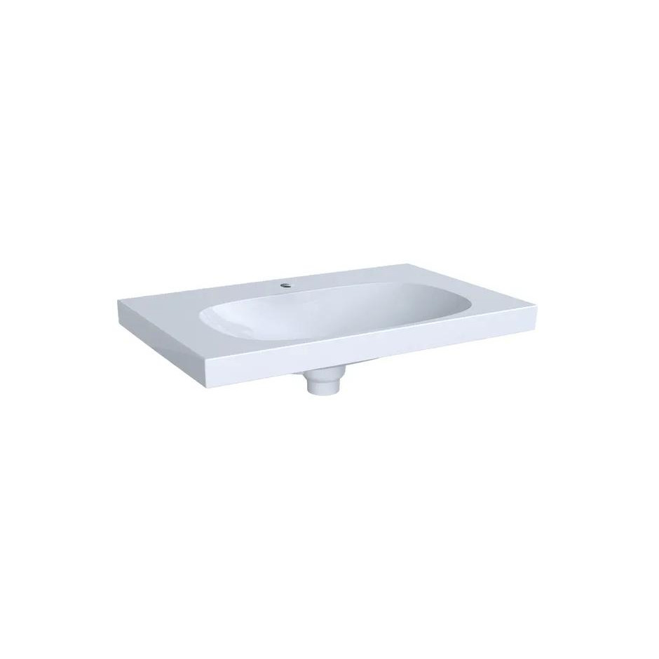 Geberit Acanto umywalka 75cm z zakrytym przelewem, powierzchnią odkładczą i pokrywą odpływu - 779663_O1