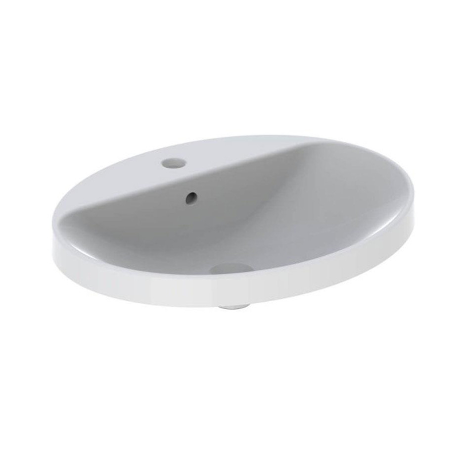 Geberit VariForm umywalka wpuszczana w blat owalna 55x45 z otworem na baterię - 880911_O1