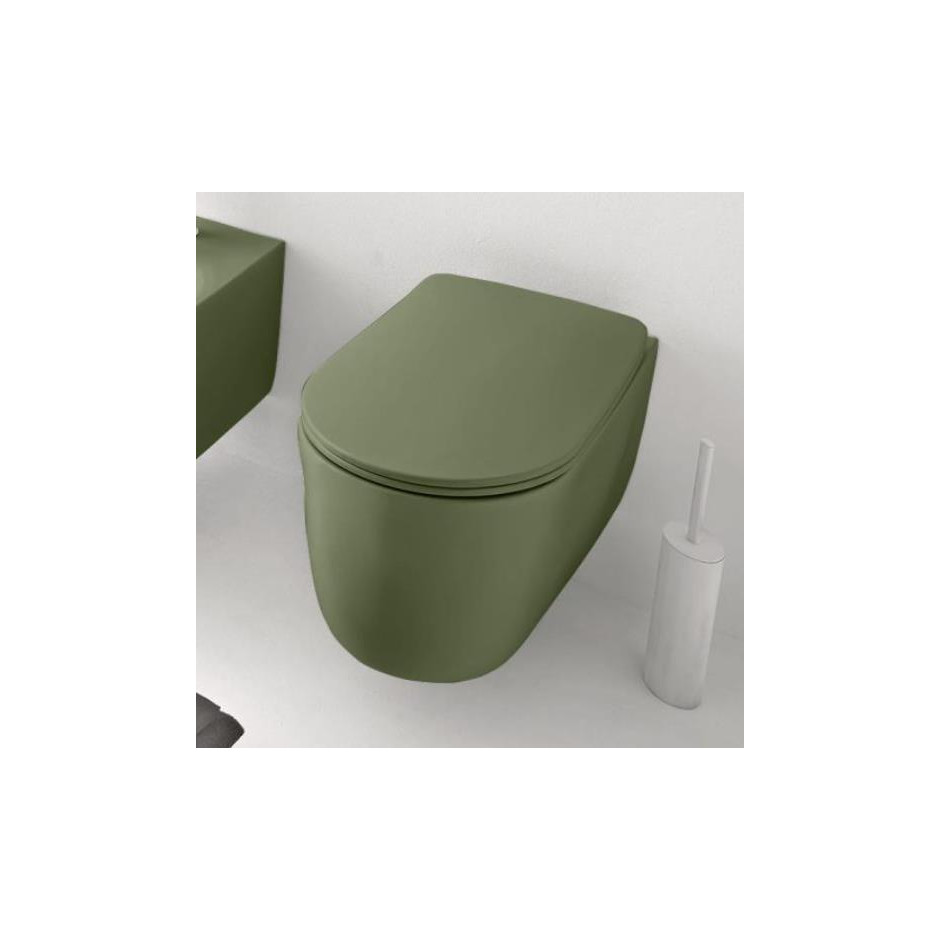 Kerasan Nolita Miska WC Wisząca 35x55 Cm Zielony mat - 862354_O1