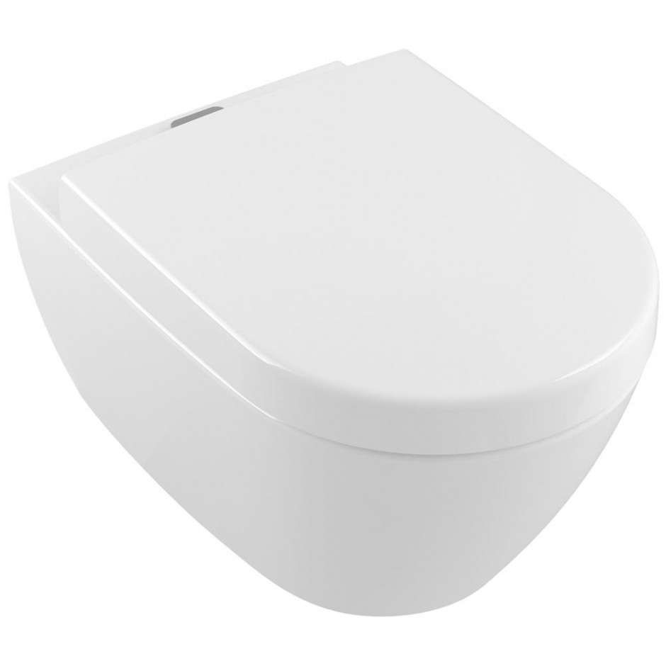 Villeroy & Boch Subway 2.0 miska wc bezrantowa wisząca z pojemnikiem na kostki fresh 37 x 56 cm Weiss Alpin - 688030_O1