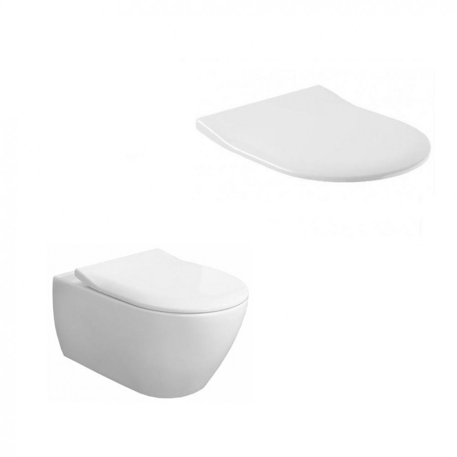 Villeroy & Boch Subway 2.0 zestaw miska WC bezrantowa + deska (5614R0R1+9M78S101) CeramicPlus - 579982_O1