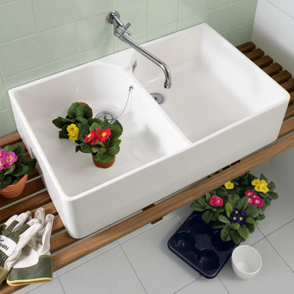 Villeroy & Boch O.Novo Zlewozmywak podwójny 79,5x50 cm Ceramicplus biały - 420026_O1