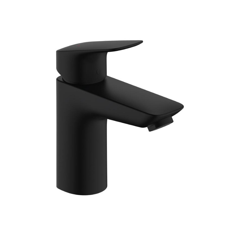 Hansgrohe Logis Jednouchwytowa bateria umywalkowa 100 z metalowym kompletem odpływowym Czarny Matowy - 896073_O1
