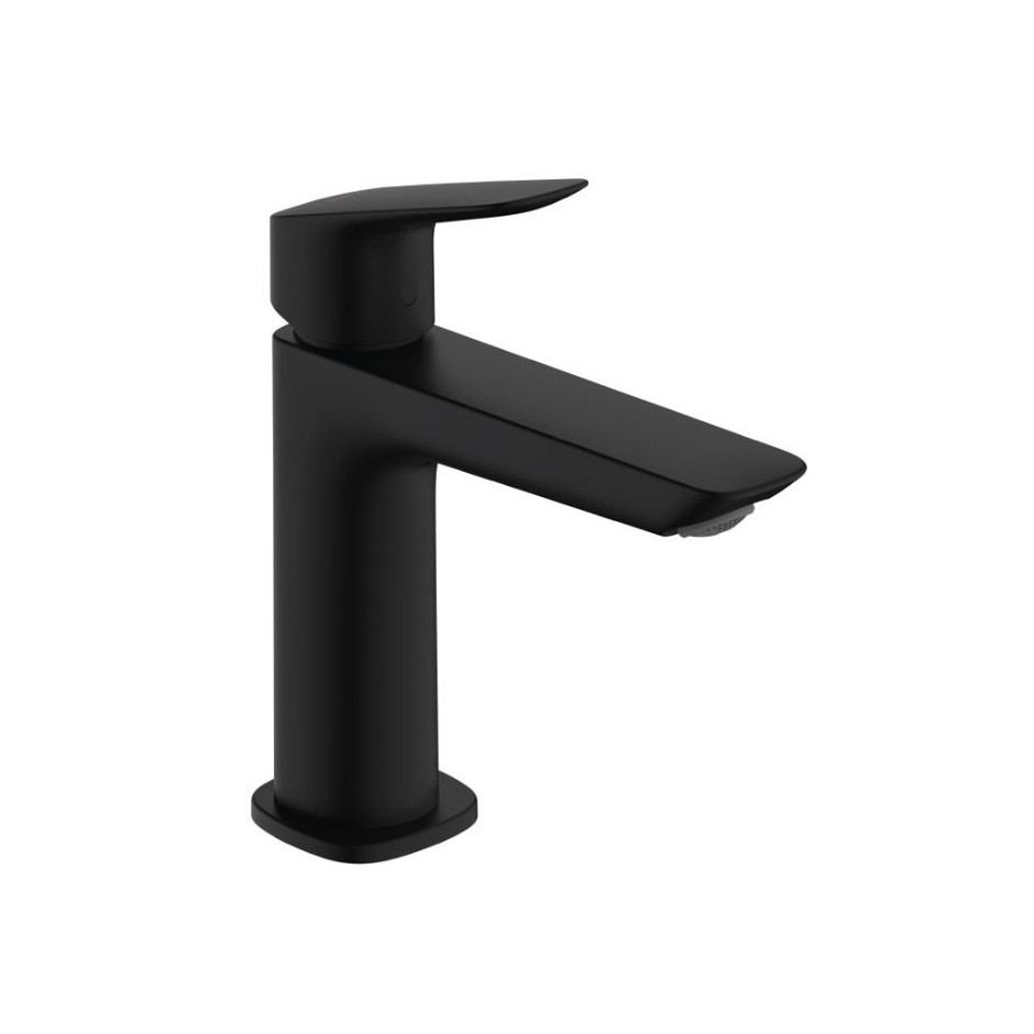 Hansgrohe Logis Jednouchwytowa bateria umywalkowa 110 Fine z kompletem odpływowym Push-Open Czarny Matowy - 896079_O1