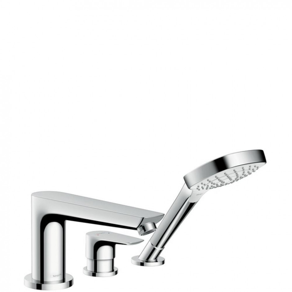 Hansgrohe Talis E 3-otworowa bateria wannowa do montażu na brzegu wanny, el. zewnętrzny, DIN15, chrom - 572612_O1