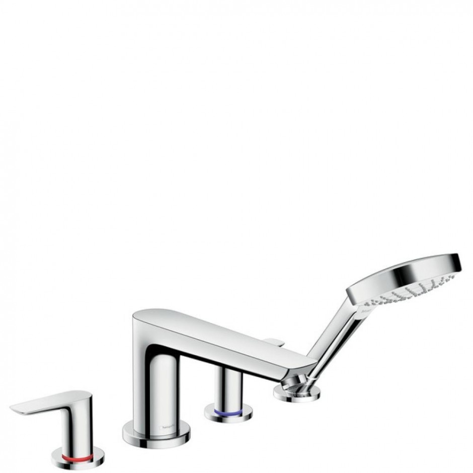 Hansgrohe Talis E 4-otworowa bateria wannowa do montażu na brzegu wanny, el. zewnętrzny, chrom - 572649_O1