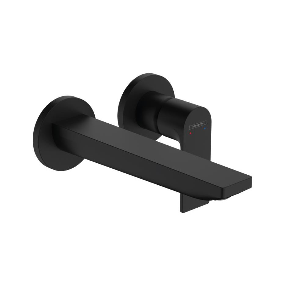 Hansgrohe Rebris E Jednouchwytowa bateria umywalkowa montaż ścienny podtynkowy z wylewką 20 cm Czarny Matowy - 858860_O1