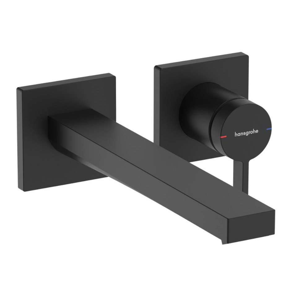 Hansgrohe Tecturis E Jednouchwytowa bateria umywalkowa ścienna, podtynkowa z wylewką 22,5 cm Czarny Matowy - 896231_O1