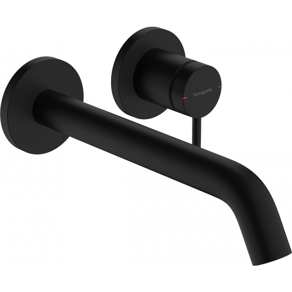 Hansgrohe Tecturis S Jednouchwytowa bateria umywalkowa ścienna, podtynkowa z wylewką 22,5 cm Czarny Matowy - 896319_O1