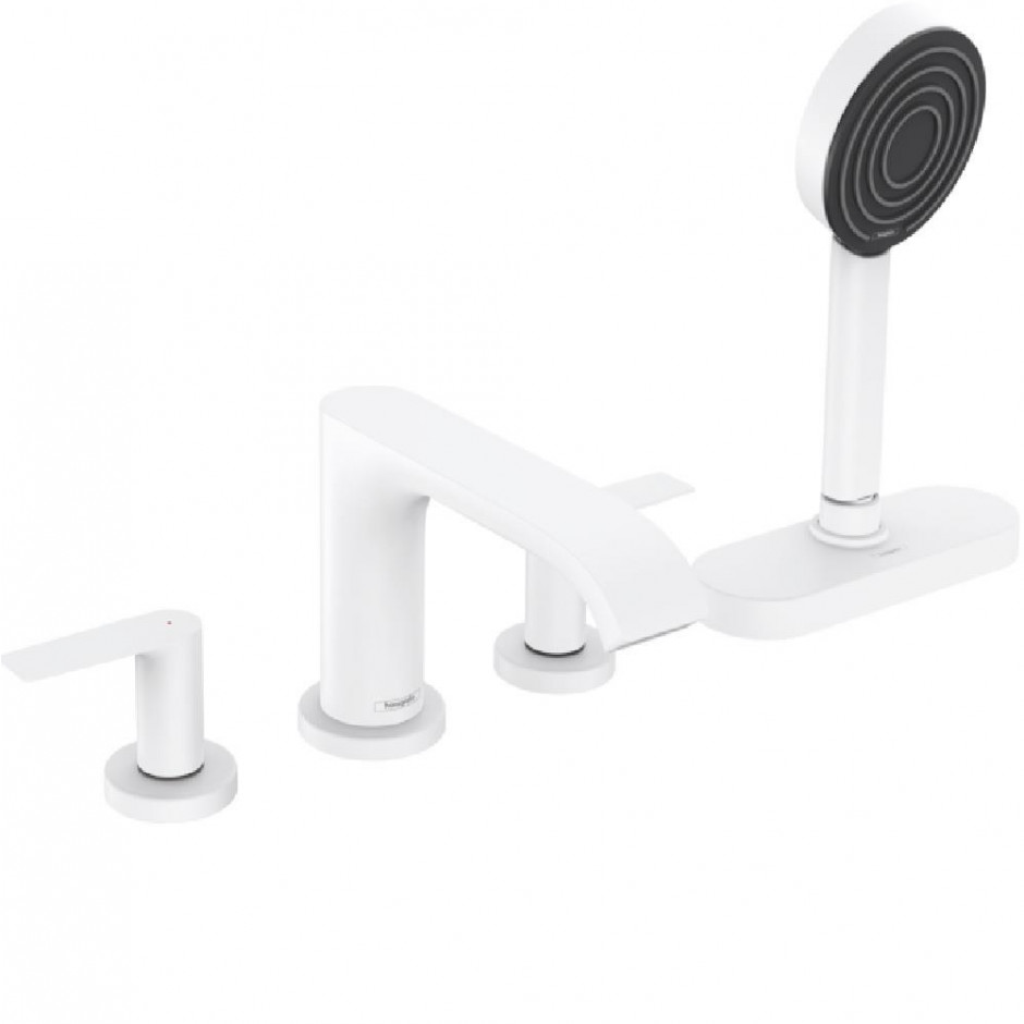 Hansgrohe Vivenis 4-otw. bateria do montażu na brzegu wanny z sBox biały matowy - 829110_O1