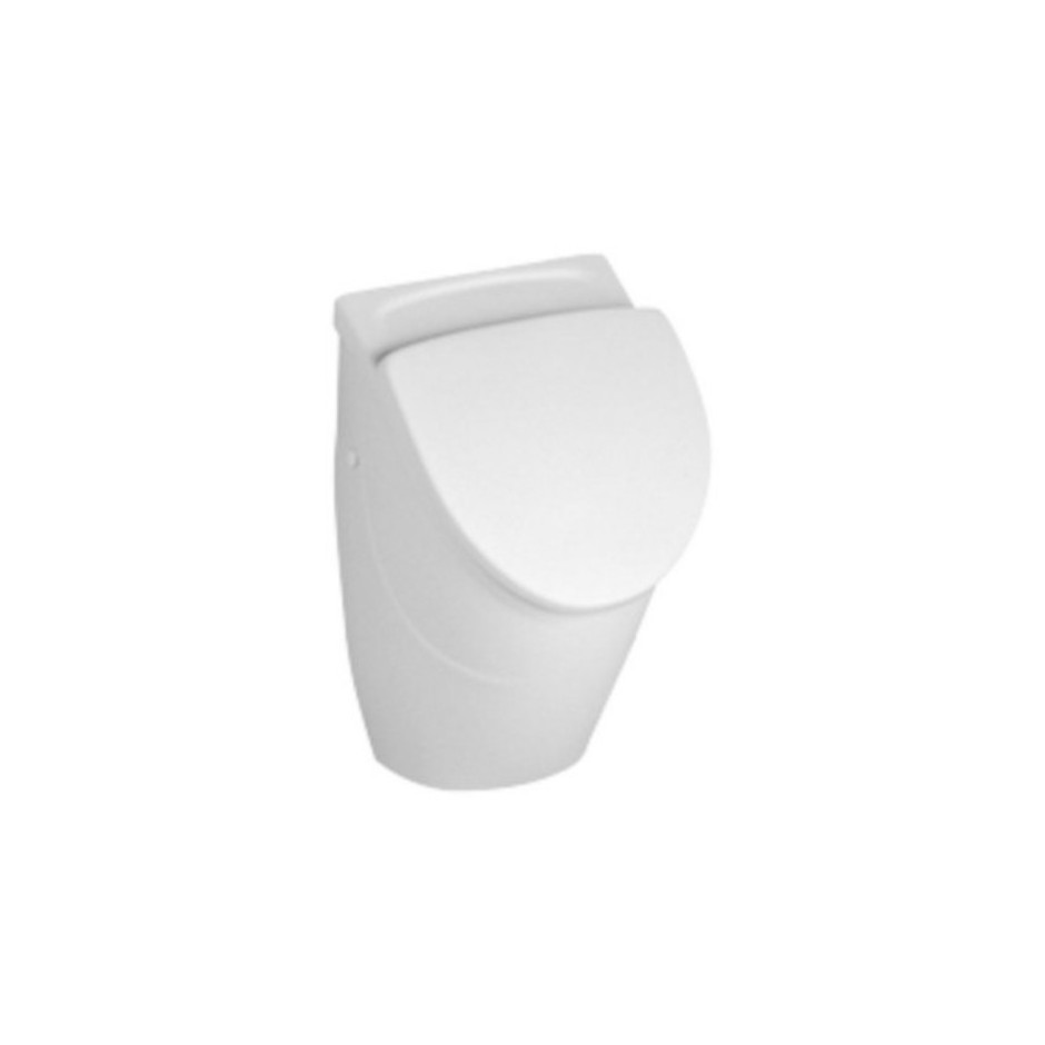 Villeroy & Boch O.Novo pisuar compact, 290 x 495 x 245 mm, z otworami na pokrywe, z celem, Weiss Alpin Ceramicplus - 11083_O1