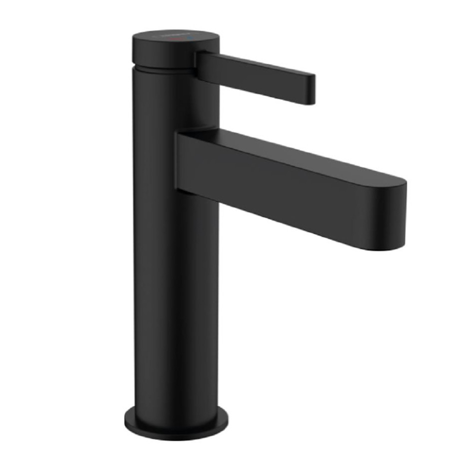 Hansgrohe Finoris bateria umywalkowa 110 CoolStart z korkiem Push-Open czarny matowy - 829130_O1