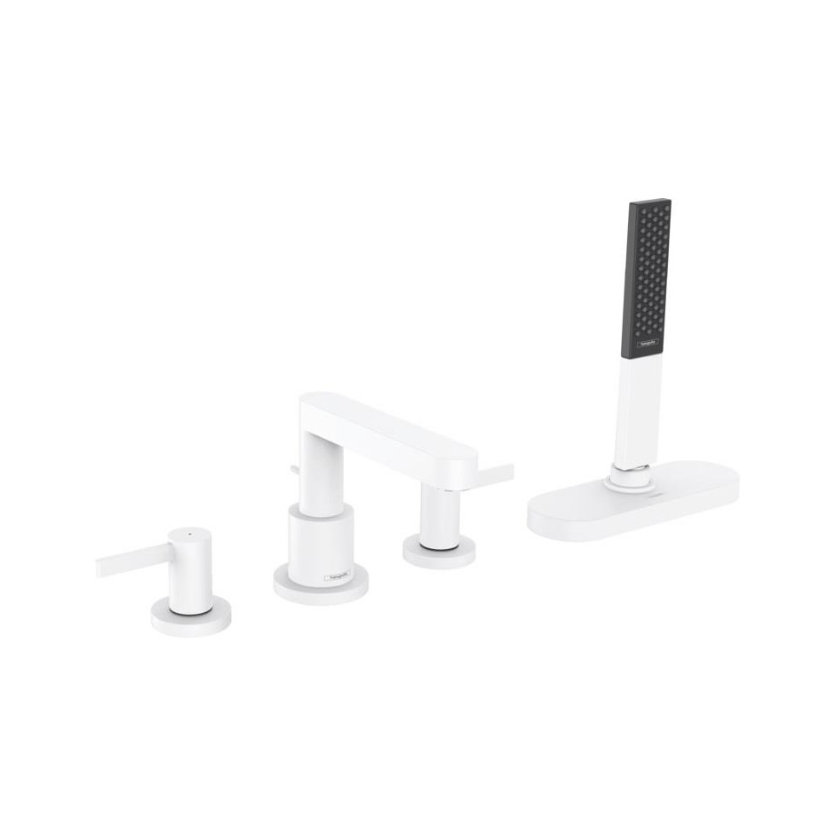 Hansgrohe Finoris 4-otw. bateria do montażu na brzegu wanny z sBox biały matowy - 829170_O1