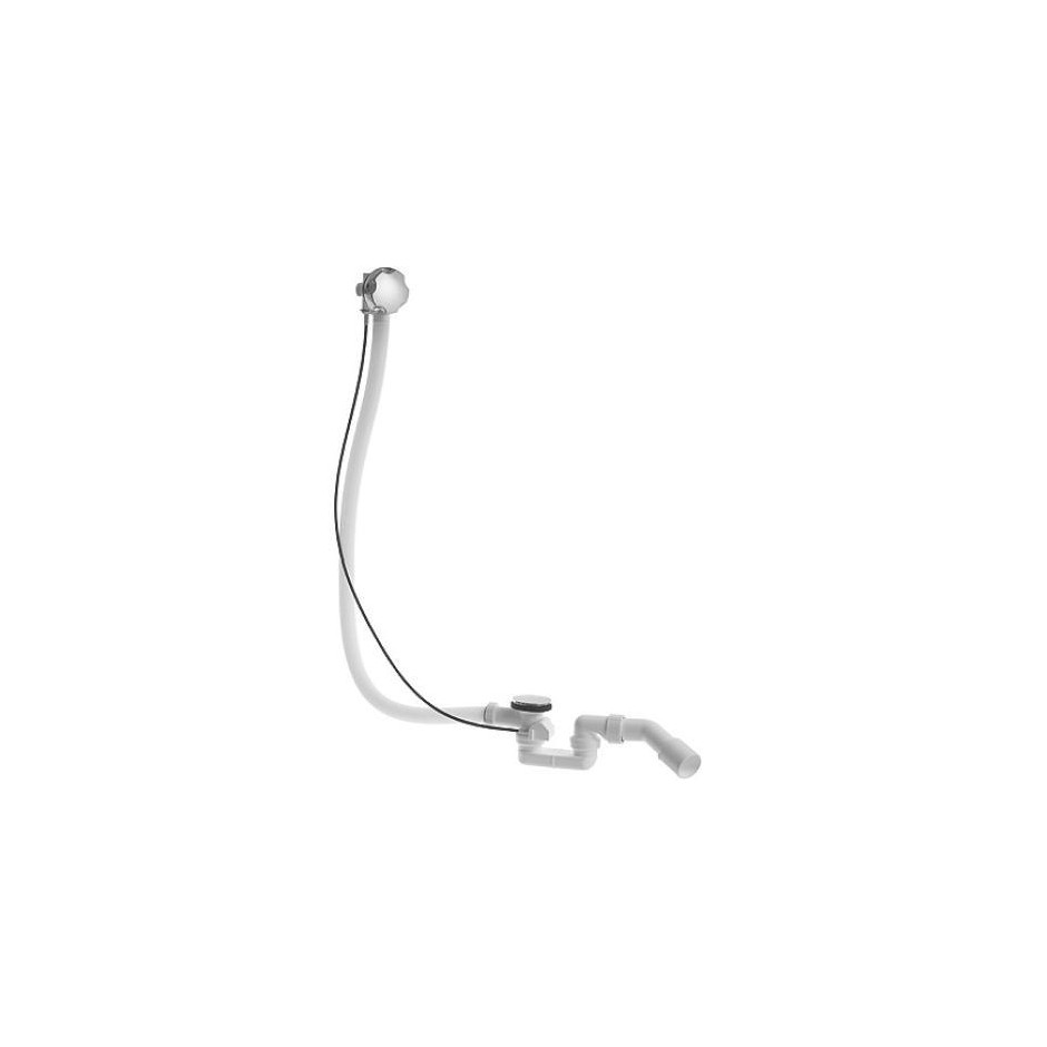 Duravit D-Code Zestaw przelewowo-odpływowy do odpływu centralnego chrom - 392232_O1