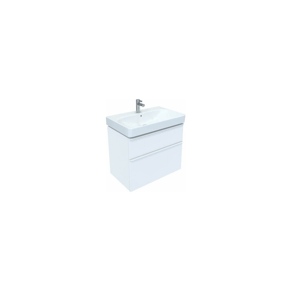 Geberit Smyle Square Szafka pod umywalkę, B73.4cm, H61.7cm, T47cm, z dwoma szufladami, biały