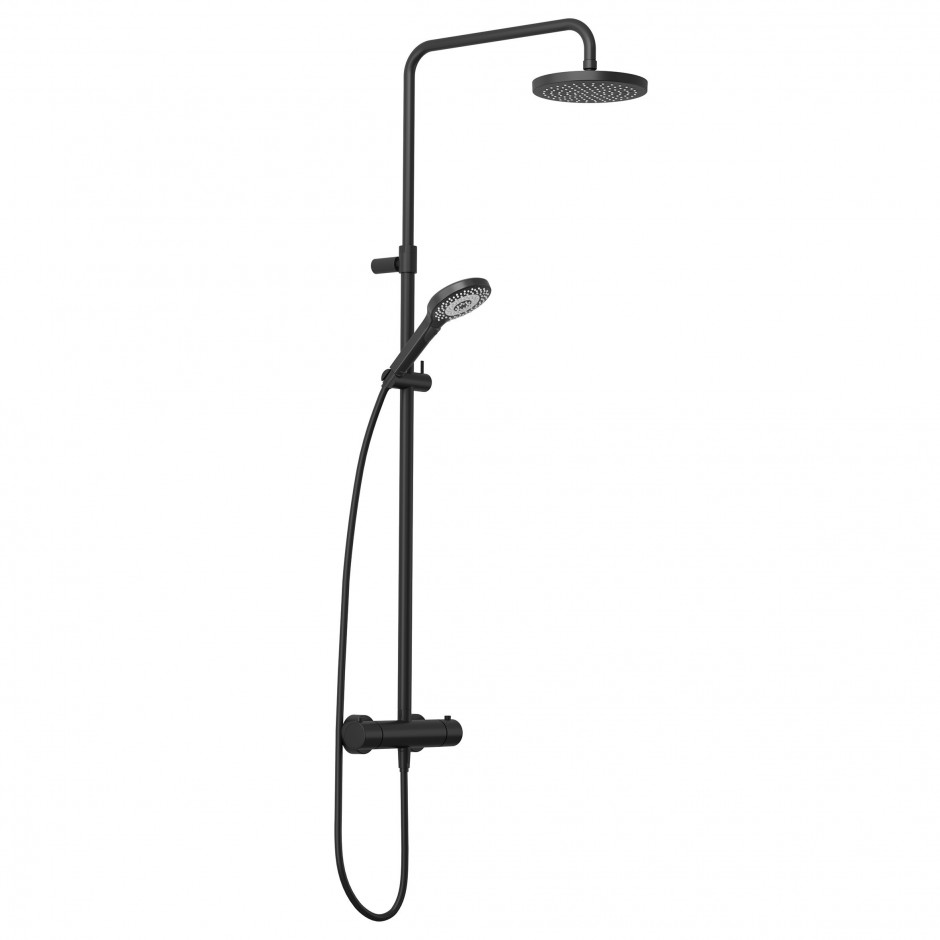 Kludi Dive X DUAL SHOWER SYSTEM z termostatem, czarny mat