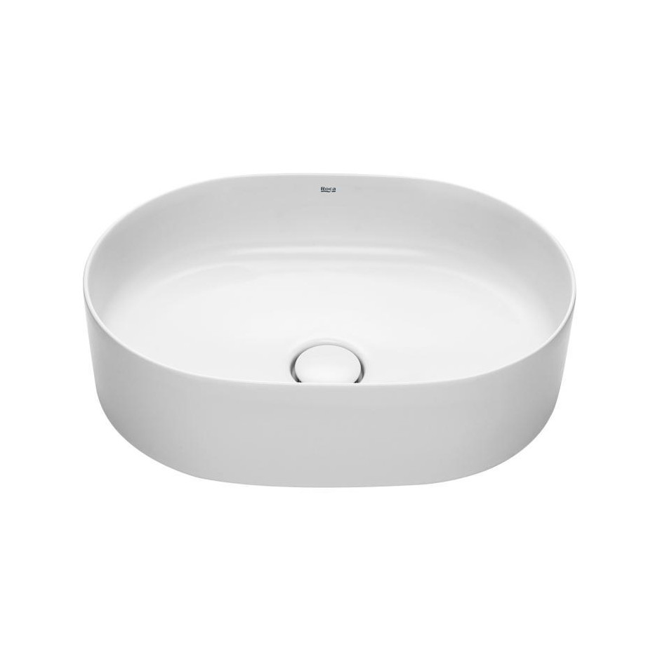 Roca Inspira Round Umywalka nablatowa owalna 50x37 cm Supraglaze biały - 841271_O1