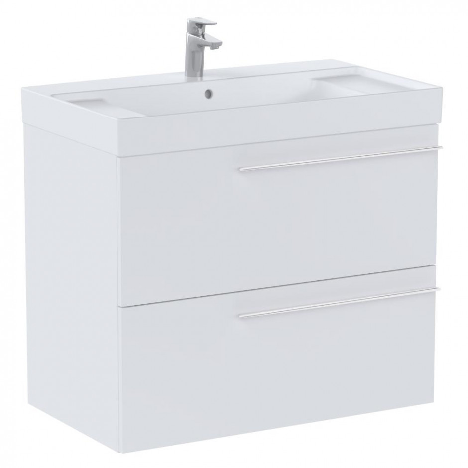 Roca Ella zestaw łazienkowy unik 80 cm z 2 szufladami, biały mat - 900231_O1