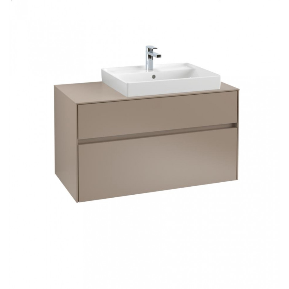 Villeroy & Boch Collaro Szafka podumywalkowa prostokątna umywalka z prawej strony 100x54.8x50 Glossy White - 820247_O1