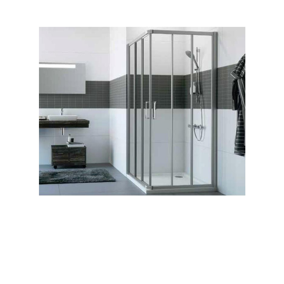 Huppe Classics Drzwi narożnikowe suwane 100 cm 3-częściowe 1/2 kabiny biały - 752362_O1