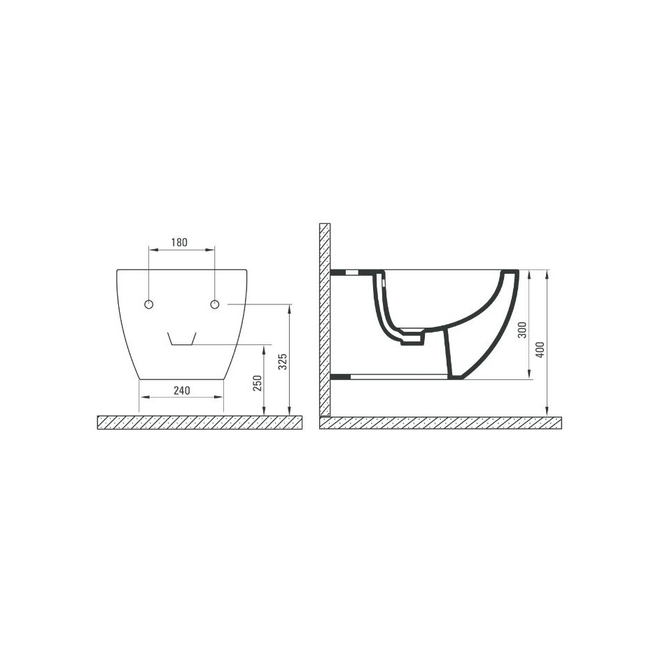 Deante Peonia, bidet wiszący, biały - 689707_O3