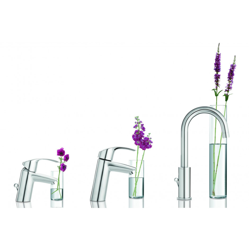 Grohe Eurosmart Zestaw baterii umywalkowa prysznicowa (33265002+33555002+27598001) chrom - 540530_O6