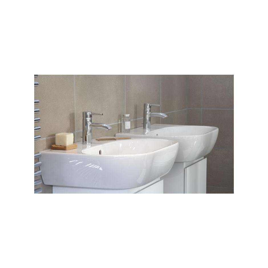 Kompletna Łazienka Zestaw Villeroy & Boch O.Novo Miska WC wisząca z deską wolnoopadającą, umywalką 56 cm i armaturą Kludi Bozz - 24343_O2