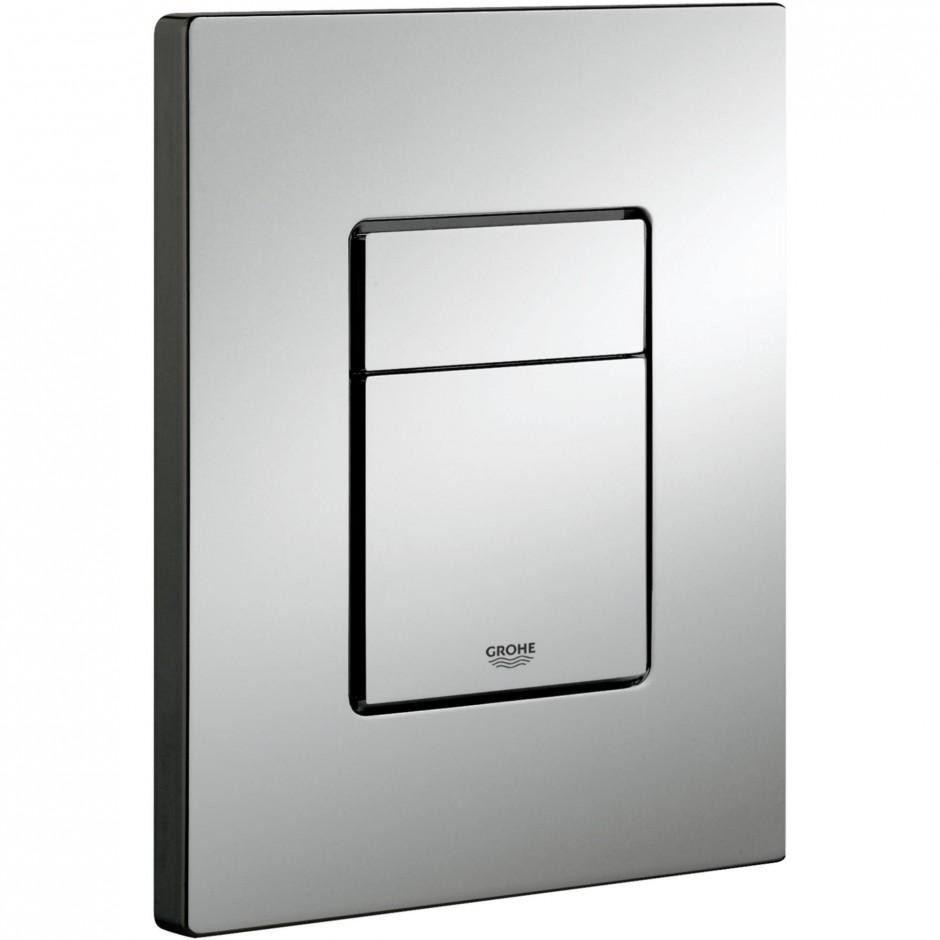 Grohe Cersanit Caspia Zestaw 6w1: Stelaż podtynkowy z miską WC wiszącą bezrantową/Clean On, deską wolnoopadającą i przyciskiem (3884 +K11-0233 +K98-0145 +38732) - 769557_O3