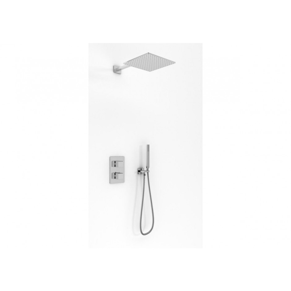 Kohlman Excelent kompletny zestaw natryskowy podtynkowy termostatyczny z deszczownicą kwadratową 20x20cm - 760071_O1