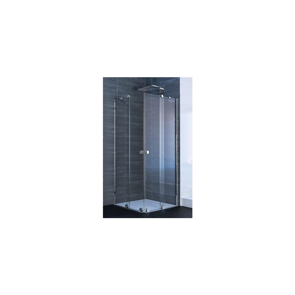 HÜPPE Xtensa pure wejście narożnikowe, drzwi suwane 2-częściowe (1/2) Black Edition - 754852_O1