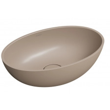 Omnires Shell M+ Umywalka Nablatowa, 50 X 32 Cm dune beige mat