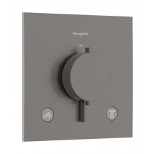 Hansgrohe Ecostat Comfort E Bateria termostatyczna do 2 odbiorników, podtynkowa Czarny Chrom Szczotkowany