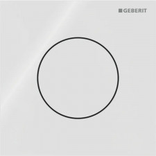 Geberit Pneumatyczny zawór spłukujący do pisuaru, ręczny, Typ 40, szkło białe, okrągły