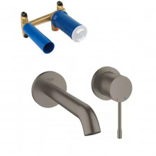 Grohe Essence Zestaw Bateria umywalkowa podtynkowa 2-otw. + el. wew. do baterii umywalkowej brushed hard
