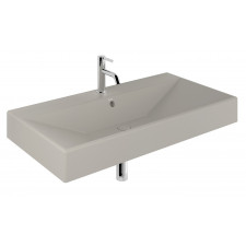 Kludi Resa umywalka ceramiczna podwieszana, prostokątna, 101x50, z otworem na baterię, jasny szary mat