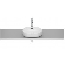 Meridian Umywalka Nablatowa Owalna 46X36,5 Cm Fineceramic  Biały Połysk