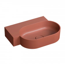 Omnires Ovo M+ Umywalka Nablatowa/Wisząca - Lewa, 55 X 38 Cm terracotta mat