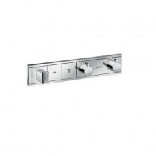 Hansgrohe RainSelect bateria termostatyczna do 2 odbiorników, montaż podtynkowy, element zewnętrzny, biały/chrom - 763923_O1