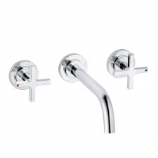 Kludi NOVA FONTE Classic Bateria umywalkowa uchwyty krzyżowe chrom - 822132_O1