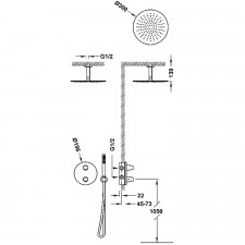 Tres Therm-Box Zestaw baterii termostatycznej Stal - 862816_O2