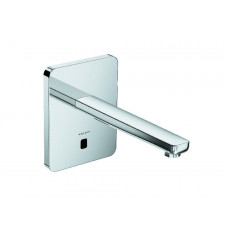 KLUDI ZENTA ścienna bateria umywalkowa elektroniczna, zasilanie 240 V lub bateria, dł. Wyl 240 mm, bez regulacji, kwadrat - 557209_O1