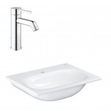 Grohe Grohe zestaw umywalka Essence naszafkowa 60x46 + bateria Essence New jednootworowa S Chrom - 829806_O1
