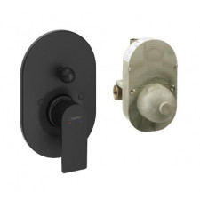 Hansgrohe Rebris E Zestaw wannowy podtynkowy, element podstawowy i element zewnętrzny Czarny Matowy - 858814_O1