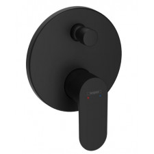 Hansgrohe Rebris S Jednouchwytowa bateria wannowa z systemem zabezpieczającym zgodnym z EN1717, montaż podtynkowy do iBox universal Czarny Matowy - 858820_O1