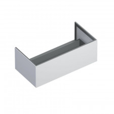 Mobile 100 - satin white drawer unit with aluminum structure 100