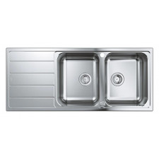 Grohe K500 podwójny zlewozmywak z ociekaczem 116 x 50 cm ze stali szlachetnej