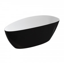 Omnires Barcelona Wanna Marble+, 170X77X62Cm, biała/Czarny Połysk